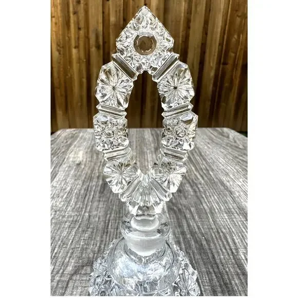 Imperial Glass Art Deco Crystal Vintage 1940's Style Perfume Bottle/Stopper - Picture 2 of 7